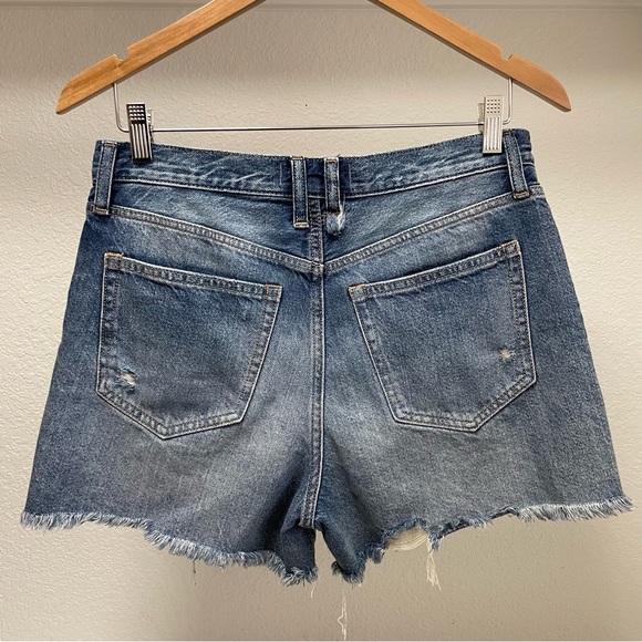 Free People • We The Free • Makai Distressed Denim Cutoff Button Fly Shorts - Picture 7 of 10